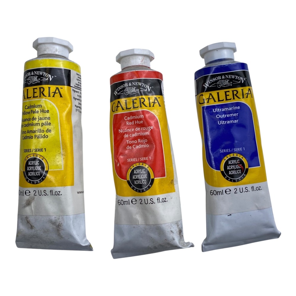 Winsor‎ Newton Galeria Acrylic Paint Set Cadmium Red Yellow Ultramarine B20Q